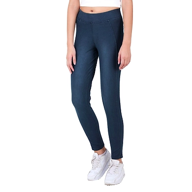 Women's Denim wash jeggings  B.Green-B.Green-L-2