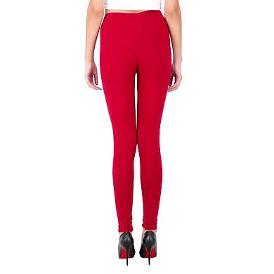 Women's Printed Leggings Mehroon-XL-Mehroon -2