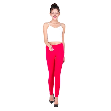 Women's Printed Leggings Magenta-FJQURDPRINT-LEGG-Magenta-3XL