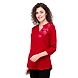 Casual 3/4 Sleeve Solid Printed Women's Tunic Mehroon-2XL-Mehroon-2-sm