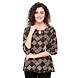 Casual 3/4 Sleeve Solid Printed Women's Tunic Print-B-XL-Multicolour-1-sm