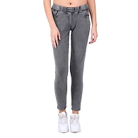 Women's Denim wash jeggings  BLACK-BLACK-M