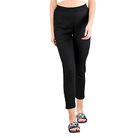 Women's Rayon Regular Fit Solid Pant Black-Black-2XL