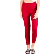 Women's Rayon Regular Fit Solid Pant Mehroon-Mehroon -M