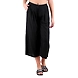 Women's Rayon Regular Fit Solid Culottes Black-L-Black -1-sm