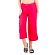 Women's Rayon Regular Fit Solid Culottes Red-L-Red  -1-sm