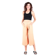 Women's Rayon Regular Fit Solid Culottes Fawn