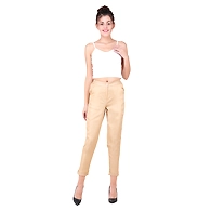 Women's Tussar Silk Trousers/Pants Gold