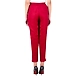 Women's Tussar Silk Trousers/Pants Mehroon-M-Mehroon  -2-sm