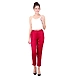 Women's Tussar Silk Trousers/Pants Mehroon-FF-TS-PANTMehroon-L-sm