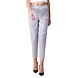 Women's Tussar Silk Trousers/Pants Silver-M-Silver -1-sm