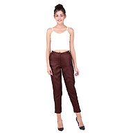 Women's Tussar Silk Trousers/Pants Mouse