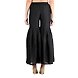 Women's Tussar Silk Flair Bottoms Black-3XL-Black -2-sm