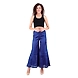 Women's Tussar Silk Flair Bottoms Navy-FF-TSB-BOTTOMNavy-M-sm