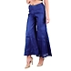 Women's Tussar Silk Flair Bottoms Navy-3XL-Navy -2-sm