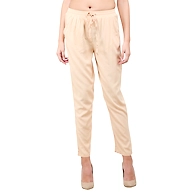 Women's Trousers/pants Beige-Beige  -XL