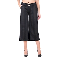 Women's  Striped Culottes Print-1-Print-1-5XL