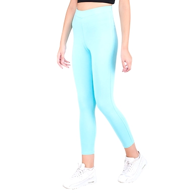 Women's Solid Treggings S.Green-L-S.Green  -2