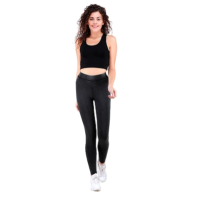 Women's Solid Treggings Black-FF-AD-TREGGINGBlack-L