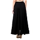 Women's Georgette Long Skirts Black-M-Black -2-sm