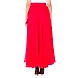 Women's Georgette Long Skirts Red-M-Red-2-sm