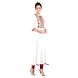 Women's Embroidered Falred Kurti Off-white-M-Off-white-2-sm