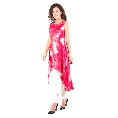 Women's Printed kurti RED-XL-RED-1