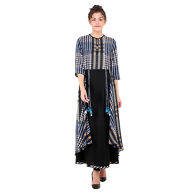 Women's Checkered Kurtis Print-A-FF-K618-Print-A-2XL