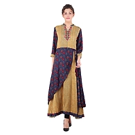Women's Printed Kurtis Navy