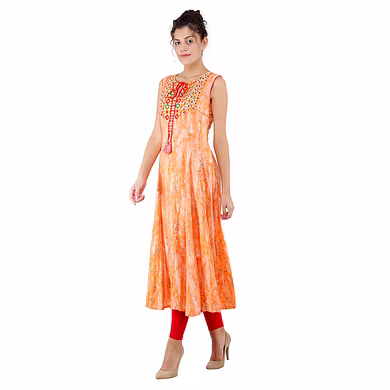 Women's Casual Embroidered Kurti Print-A-L-Print-1