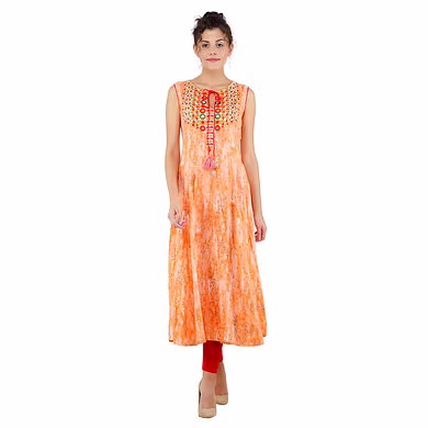 Women's Casual Embroidered Kurti Print-A-FF-K411-Print-A-2XL