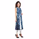 Women's Casual Printed Kurti Blue-M-Blue-2-sm
