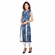 Women's Casual Printed Kurti Blue-Blue-L-1-sm