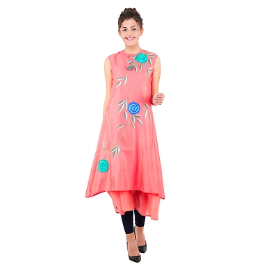 Women's Casual Printed Kurti Carrot-FF-K810-Carrot-L