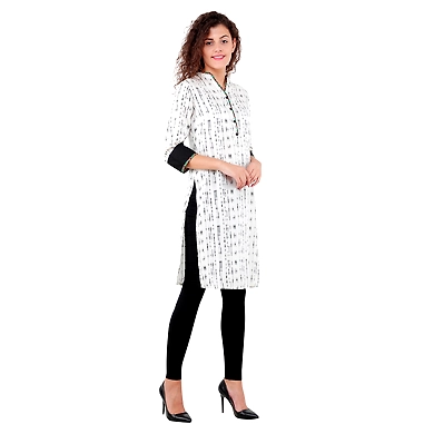 Women's Straight Printed Kurti Off-white-3XL-Off-white-2