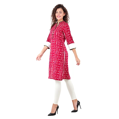 Women's Straight Printed Kurti Mehroon-Mehroon-2XL-2