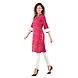 Women's Straight Printed Kurti Mehroon-Mehroon-2XL-2-sm