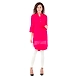Women's Straight Kurti Fushia-FF-K815-Fshia-L-sm