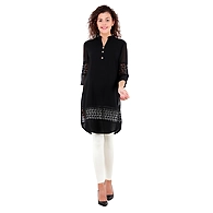Women's Straight Kurti Black