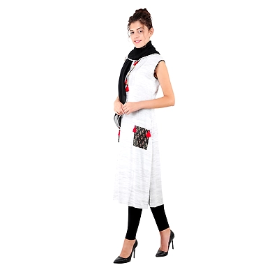 Women's Straight Kurti Black-Black-XL-2