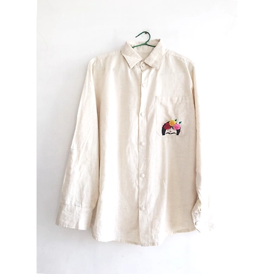 Unisex Frida face Shirt-Off white-XL-2