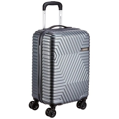 American Tourister Ellen ABS 54.5 cms Grey Hardsided Cabin Luggage (AMT Ellen SP55 cm TSA Grey)-AMT_ELLEN_SP55_CM_TSA_GREY