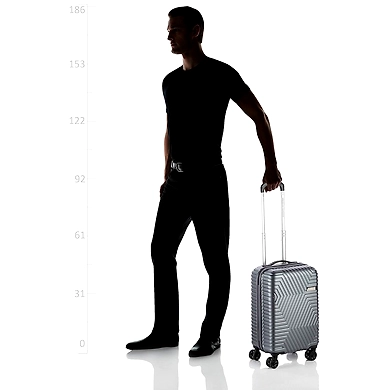 American Tourister Ellen ABS 54.5 cms Grey Hardsided Cabin Luggage (AMT Ellen SP55 cm TSA Grey)-Grey-2