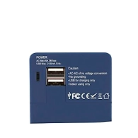 WORLDWIDE TRAVEL ADAPTER BLUE