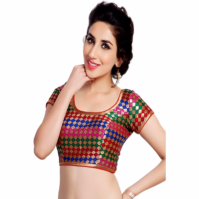 shiv multi color brocade fabric attractive blouse