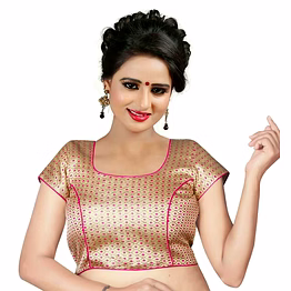 shiv silk golden blouse