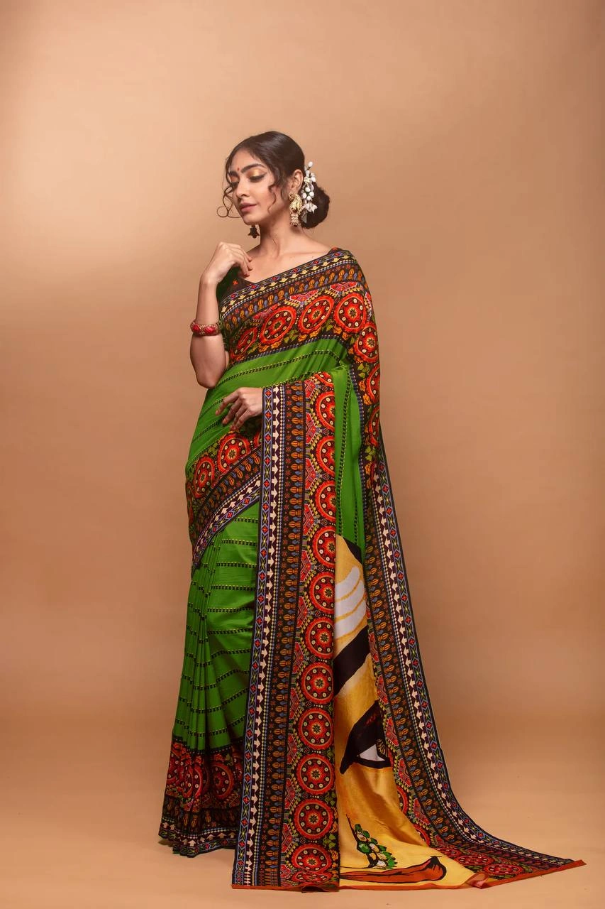 Navratri Saree: Crepe Silk Elegance-NT-534D3