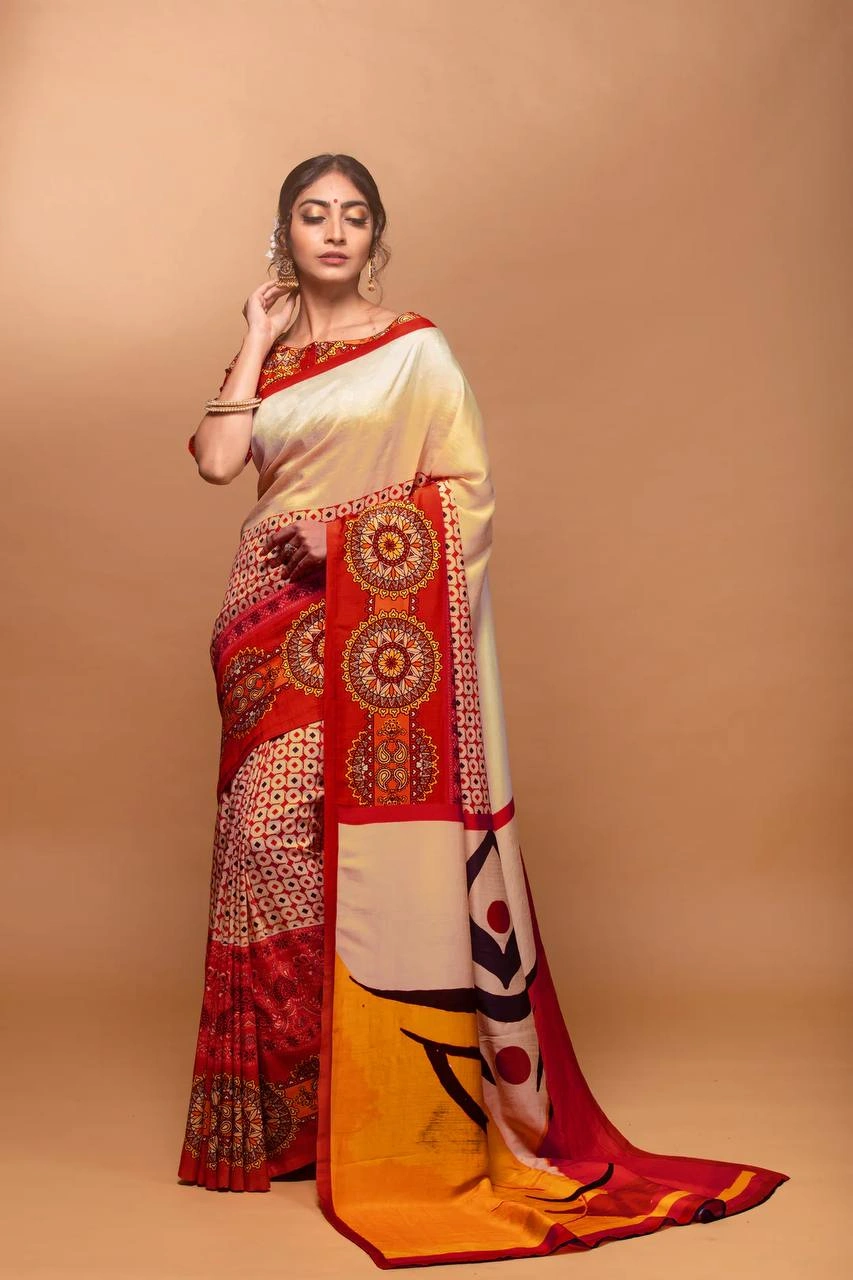 Navratri Saree: Crepe Silk Elegance-NT-534D4