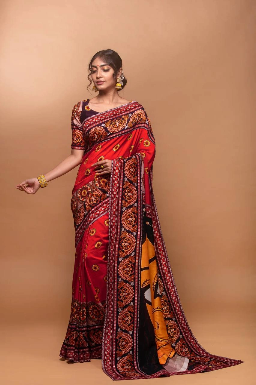 Navratri Saree: Crepe Silk Elegance-NT-534D5