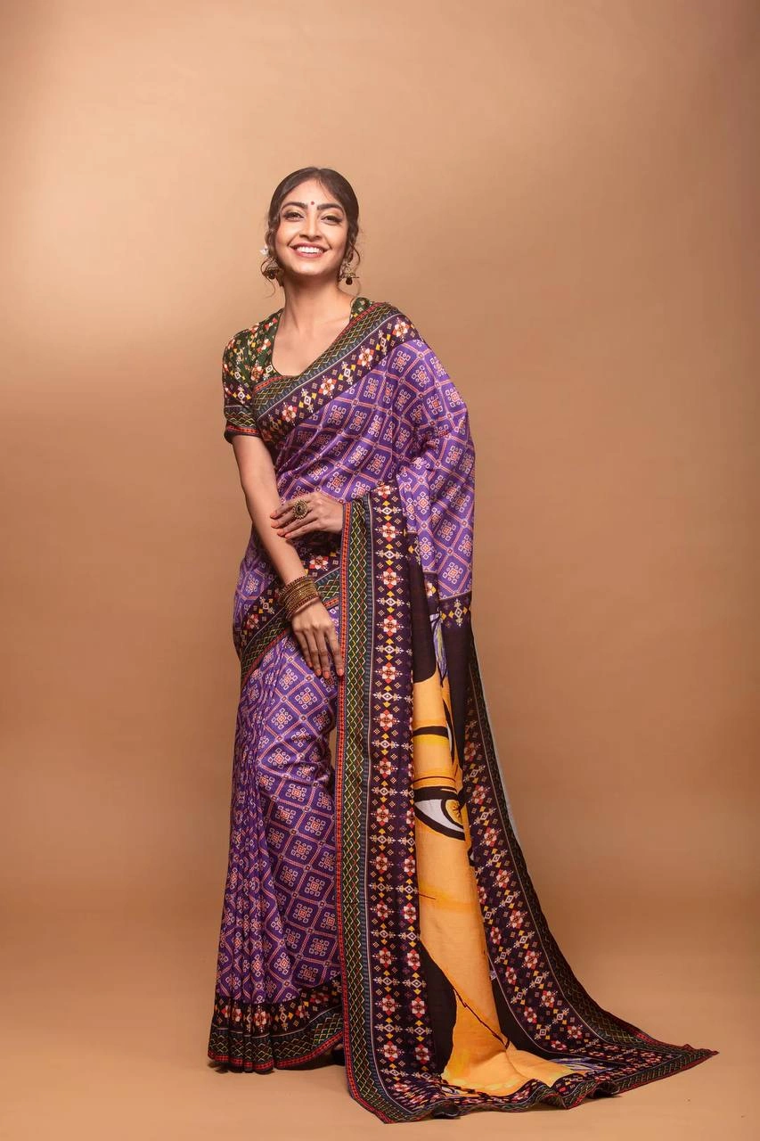 Navratri Saree: Crepe Silk Elegance-NT-534D6